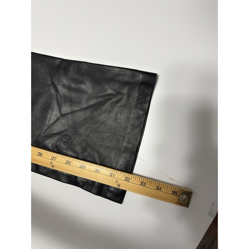 Cache Women's 100% Leather Black Bootcut Flare Pants Size 4 Y2K Vintage Boho 32" - Picture 9 of 12
